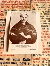 RARA RELIQUIA 1° CLASSE Santa Bernadette: vera foto scritta a mano da Suore di Nevers