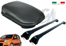 FIAT PANDA III BARRE PORTATUTTO NERE+BAULE BOX TETTO E9000 SPAZIO320 NERO OPACO