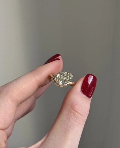 Anello fidanzamento oro - anello, di