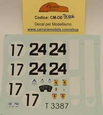 1:24 Decals Cartograf Ferrari