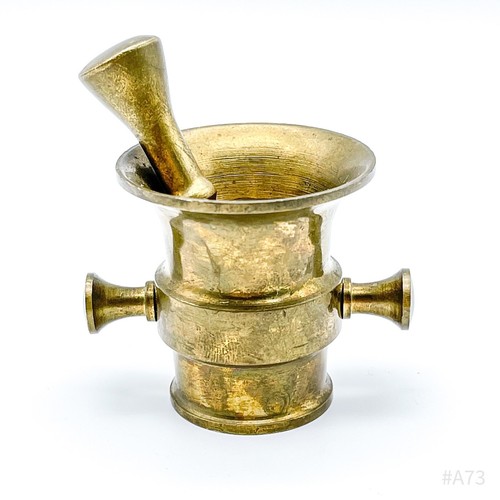 Vintage ottone mortaio con - in,