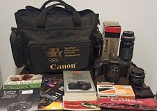 CANON T70 + Borsa 1984 Los Angeles Olympic + Canon 299T + Obiettivi + Manuali