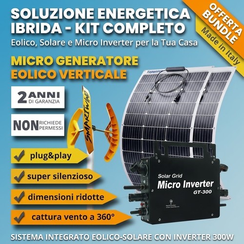 Eolico verticale 300w - verticale, +
