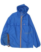 K-WAY Giacca antipioggia uomo con cappuccio UK 40 Large blu poliammide CB09