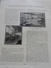 1929 AGRICOLTURA MECCANICA TRATTORI EPOCA DISSODAMENTO TERRENO CON ESPLOSIVI