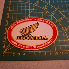 ADESIVO VINTAGE STICKER kleber honda campione europeo endurance 1977 e 78 125