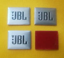 JBL X 4 PZ STEMMA GRIGIO OPACO LOGO ADESIVO PER ALTOPARLANTI STEREO AUTO SCRITTE