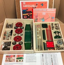 "meccano" Bral 5 - anni 70; 394 pezzi di 59 tipologie; verificato, 100% completo