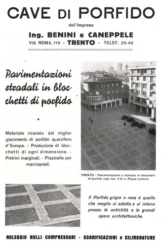 Pubblicita 1939 cave porfido - cave,