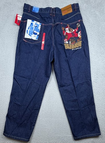 Jeans vintage platino fubu - jeans,