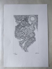 Stupenda acquaforte "Pulcinella" di Piero Gauli, numerata e firmata