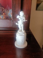 antica statuina putto cupido su piedistallo Capodimonte Ginori primo 900