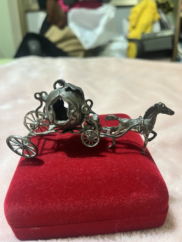 Statuina argento carrozza - in,
