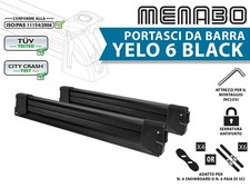 PORTASCI PER BARRE PORTA 6 PAIA SCI O 4 SNOWBOARD MENABO YELO 6 BLACK