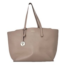 Furla greige leather medium - furla,