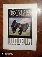 1942 pubblicita OFFICINE GALILEO BINOCOLI BANCA NAZIONALE DEL LAVORO 36x27