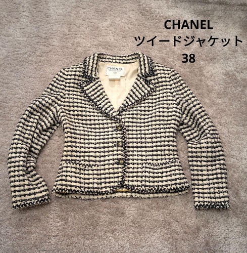 Chanel giacca tweed bottone - tweed,