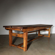 Banco da Lavoro Industriale Antico Castagno Restauro Conservativo 900 Originale