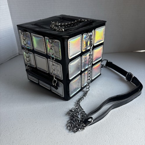 Borsa tracolla nera lucida - a,