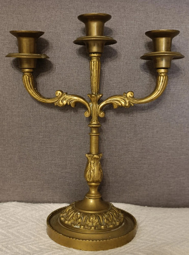 Antico candelabro ottone - in,