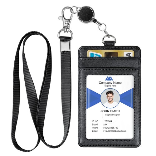 Offcup porta badge pelle pu - in,