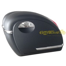 Coppia Borse laterali rigide nero opaco in abs per moto custom 44 litri cad.