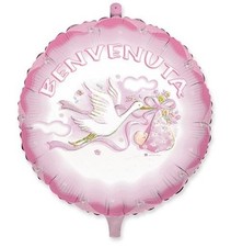 Pallone benvenuta rosa - pallone,