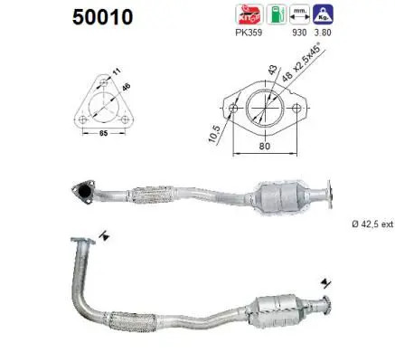 Catalizzatore 50010 per - catalizzatore,