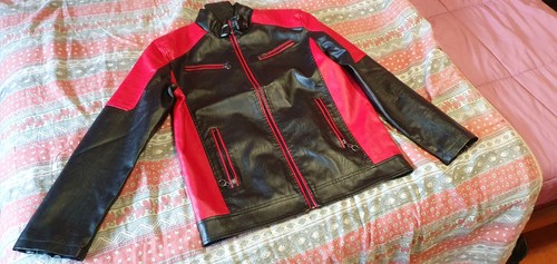 Giubotto moto pelle - ,