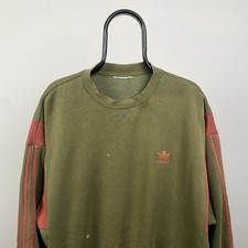 Felpa Adidas uomo verde XL vintage anni 90 sportiva