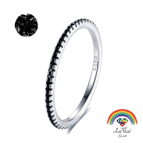 Anello veretta girodito nero - anello,