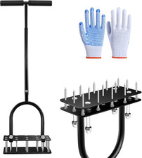 Arieggiatore per Prato 96 Cm, Scarificatore per Prato Con 15 Punte in Ferro, Non