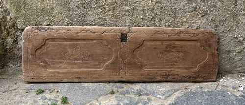 Antico sportello legno noce - in,
