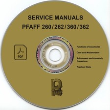 PFAFF 260 360 262 362 Macchina da Cucire Istruzioni-Manuali Ricambi su CD