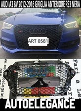 GRIGLIA ANTERIORE AUDI A3 8V 2012-2015 CALANDRA RS3 NIDO D'APE TOTAL BLACK