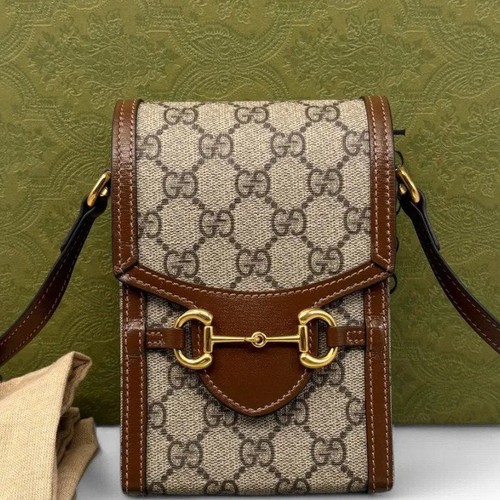 Gucci 1955 phone holder brown - gucci,