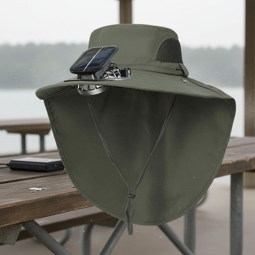 Cappello solare con ventola - cappello, 3
