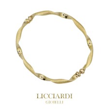 Bracciale donna rigido torchon oro giallo 18kt