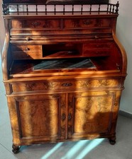 scrivania antica a rullo noce Austria xix sec.