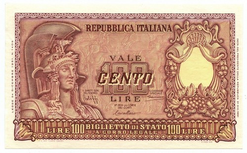 100 lire biglietto stato - lire,