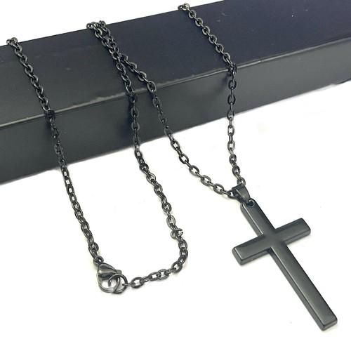 Collana con croce acciaio - collana,