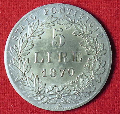 Copia moneta lire 1870 - 5,