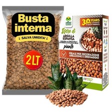 Argilla Espansa Piante in Vaso e Giardino Sfere Argilla Aerazione Drenaggio 2Lt