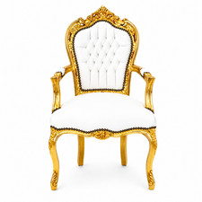 Sedia barocca sedia bianca oro