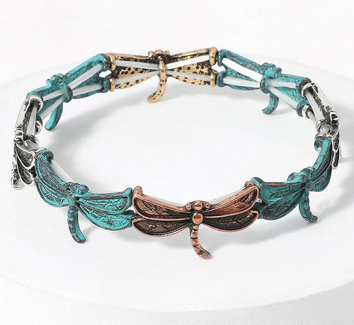 Bracciale libellula tricolore