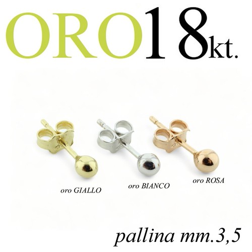 Orecchino pallina lucida 5mm - pallina, 3.5mm