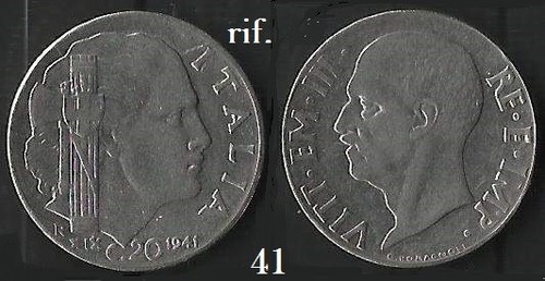 Centesimi 1941 lire italia - 1941,
