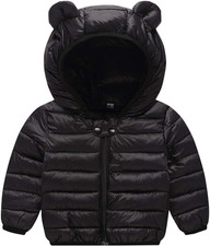 Bambino Inverno Giacche Cappotto Con Cappuccio Ragazzi Ragazze Leggero Giubbotti