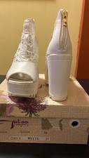 SCARPE CON IL TACCO BIANCHE NUMERO 37 TATOO usate