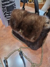 borsa in pelliccia visone
